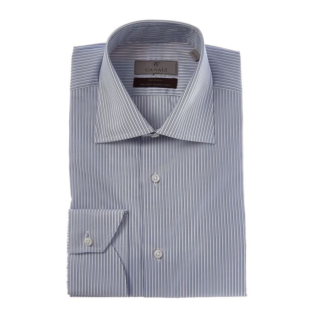 Canali Mens  Dress Shirt, White